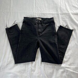 Madewell Stovepipe Black Straight Leg High Waist Denim Jeans | Size 26